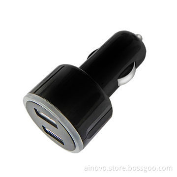 USB car charger, with LED light beautiful promotion gift, 5V 2A, for all phones